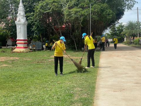 ่ร่วมกิจกรรม"จิตอาสาพัฒนาทำความสะอาดอุโบสภฯ